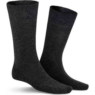 KUNERT Men Herren Socken grau Schur-Wolle unifarben
