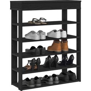 skostativ 80x30x98 cm konstrueret træ sort