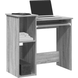 Skrivebord M. Hylder 84X40X78 Cm Konstrueret Træ Etræ - Grå sonoma-eg