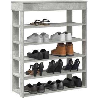 Skoreol 60X30X98 Cm Konstrueret Træ Etræsfarve - 80 cm / Betongrå