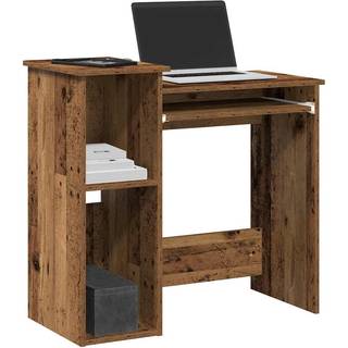 Skrivebord M. Hylder 84X40X78 Cm Konstrueret Træ Etræ - Gammelt træ