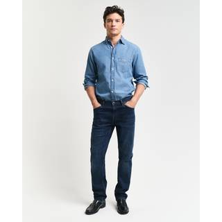 GANT Herre Regular fit jeans (42/30) DARK Blå WORN IN