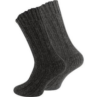 2 par uldsokker, alpaka, grå, str. 43-46