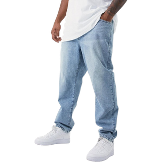 Mens Light Blue Plus Slim Rigid Jeans