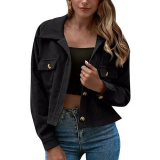 Mens Borg Patterned Twill Worker Jacket In Black
