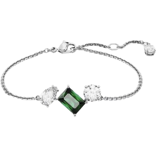 Swarovski Mesmara Mixed Cuts Green Bracelet - Adjustable - Silver
