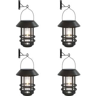 væghængte solcellelanterner 4 stk. hvid