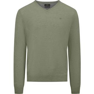 Fynch-Hatton Herren Pullover grün unifarben