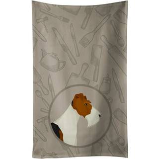 Caroline's Treasures CK2185KTWL Fox Terrier i køkkenet køkkenhåndklæde