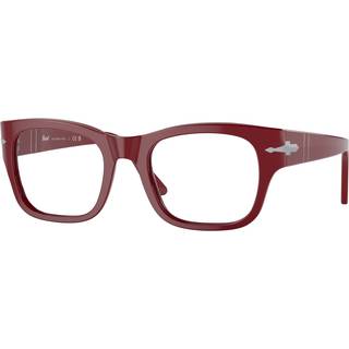 Persol Unisex PO3297V 1172 Optiske stel Acetat Rød Transparent Firkantet Normal