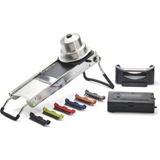 de Buyer Mandoline Revolution Master mit horizontaler Doppelklinge und 6 Julienne Klingen - Silber