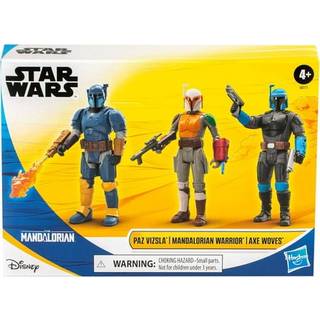 STAR WARS Epic Hero Series Unite the Clans-pakken: Paz Vizsla, Mandalorian Warrior, Axe Woves – 4-tommers actionfigurer (Alder 4+)