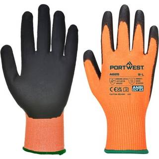 Vis-Tex PU skærefast handske - Orange/Sort (Størrelse: S)