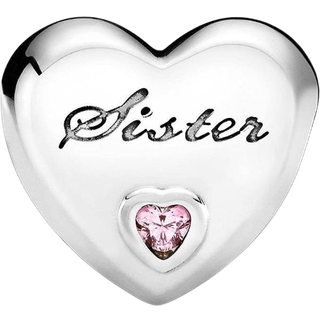 Pandora Charm - Sister- Herz - 791946PCZ - silber