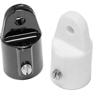 7/8 """" Round Black Nylon Bimini Top Extern Eye End - 1 par