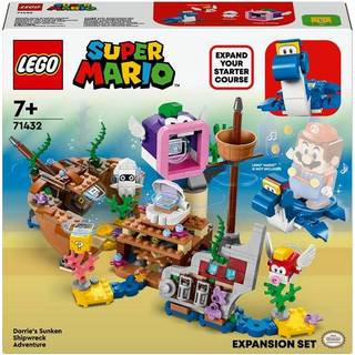 LEGO SUPER MARIO DORRIE'S SUNKEN SHIPWRECK EVENTURE EXPANCY SET SUPER MARIO COLLECTIBLE TOY TIL K?RNE MED CHEEP CHEEP CHEP CHOMP OG BLOOPER Figur