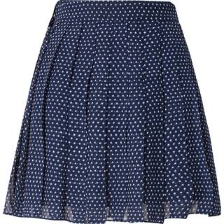Star Print Pleated Mini Skirt
