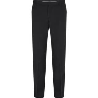 Slim Wool Stretch Suit Trousers - Black - 46