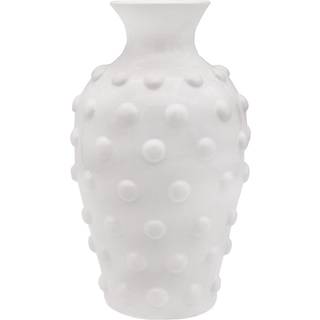 Auldhome Vintage White Hobnail Keramisk vase 11 tommer h?j 5,4 tommer diameter