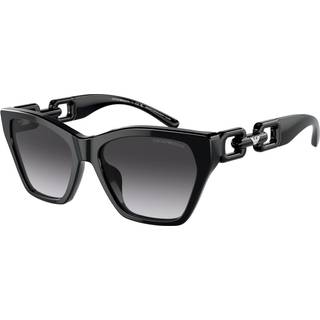 Emporio Armani Kvinde EA4203U 50178G Solbriller Acetat Sort Grå Cat Eye Normal Skygge