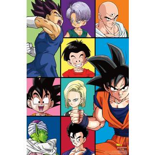 Trends International Dragon Ball Z - Grid Wall Poster 22.375 """" X 34 """" Premium Unframed Version