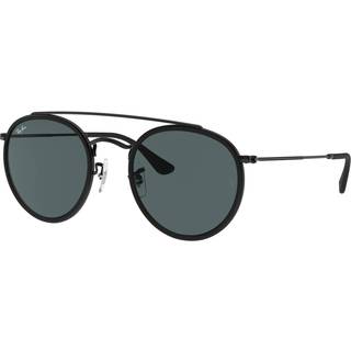 Ray - Ban Unisex RB3647N 002/R5 Solbriller Metal Sort Blå Rund Normal