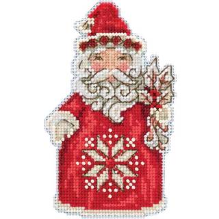 Nordic Santa t?llede Cross Stitch Ornament Kit Mill Hill 2019 Jim Shore JS201911