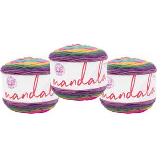 Lion Brand Mandala 525-273F Mantis Indhold: 100% akryl Vægt/længde: 150 g = ca. 540 meter Anbefalede pinde: 3.75 mm Strikkefasthed: 10 x 10 cm = 22 m x 30 p Vask: Maskinvask 40°C.