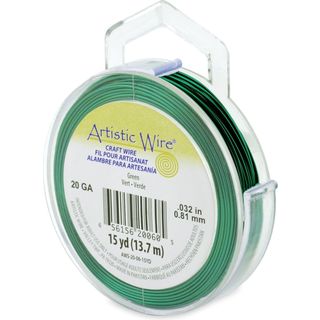 Kunstnerisk ledning 20 gauge plades resistent farvet kobberfartøj smykker indpakningstråd grøn 15 yd