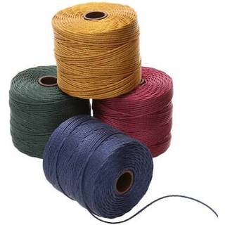 Perlsmed S-Lon perle-ledning-.5 mm snoet nylon-ledning til streng med 4-pakke m?rk mix Tex210 77 meter pr. Spole