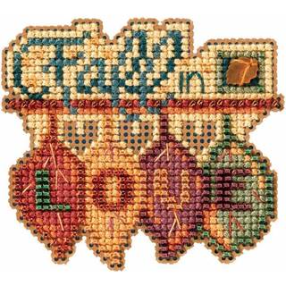 Bliv forelsket beaded t?llet krydssting Ornament Kit Mill Hill 2016 Autumn Harvest MH181623