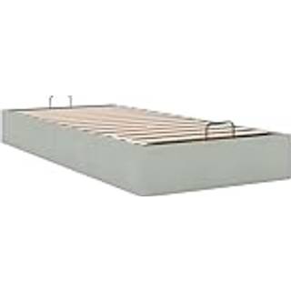 Osmannisk Sengeramme Uden Madras Fløjl - Lysegrå / 80 x 200 cm