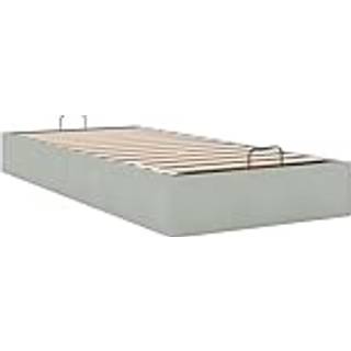 Osmannisk Sengeramme Uden Madras Fløjl - Lysegrå / 100 x 200 cm