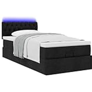 osmannisk sengeramme med madras 90x190 cm stof sort