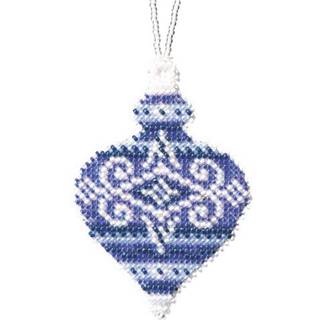 Mill Hill Sapphire Opal Beaded Counted Cross Stitch Ornament Kit 2019 Beaded Holiday MH211915