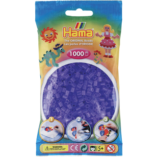 Hama Perler - 1000 stk Transparent Lilla- Midi (207-74)