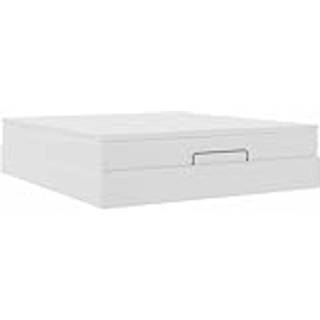 osmannisk sengeramme med madras 160x200 cm kunstlæder hvid