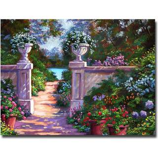 Varemærke fin kunst Sir Thomas Estate Garden Canvas Art af David Lloyd Glover 18 af 24-tommer