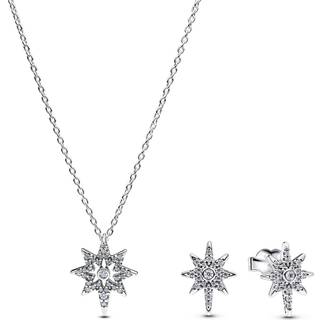Pandora 68614 Damen-Geschenkset Silber Funkelnder Nordstern