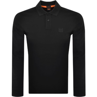 BOSS Orange Herren Polo-Shirt schwarz Slim Fit