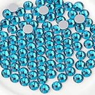 Beadsland Flat Back Crystal Rhinestones Round Gems Indicolite (6.4-6.6mm) SS30/288PCS