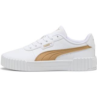 Women&#39;s Puma Carina 3.0 Aqua Metallics Sneakers, White, Size 35.5, Shoes - Gold - 35.5