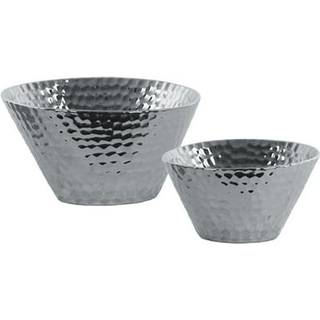 Urban Trends kollektion 21274 keramisk rund vase med trompetmund s?lv - s?t med 2