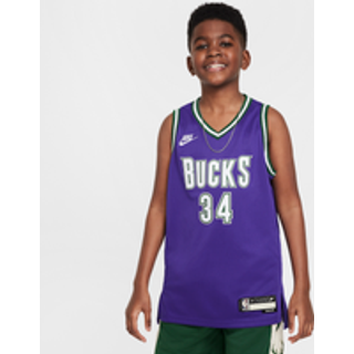 Giannis Antetokounmpo Milwaukee Bucks Nike Dri-FIT NBA Swingman-trøje til større børn - lilla - XL