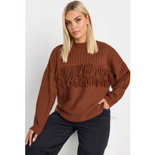 Yours Curve Yours Curve Orange Fringe Jumper