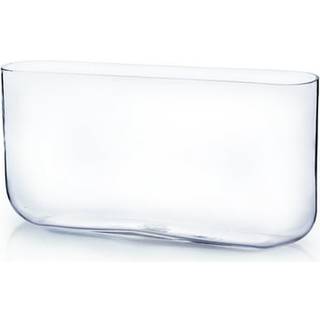 WGV lang rektangel blokvase bredde 3 """" L?ngde 16 """" H?jde 8 """" Klar Round Corners Glass Floral Container Wedding Party Event Decor 1 Piece