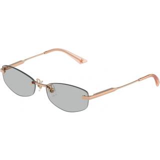 Jimmy Choo Kvinde JC4013D 300887 Solbriller Metal Guld Grå Rund Normal