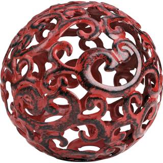 Everydecor metal dekorativ sf?re til boligindretning - Fancy r?d h?ndmalet moderne dekorative bolde til stue sovev?relse k?kken badev?relse konto