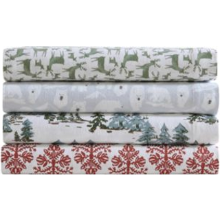 Eddie Bauer - Full Sheets Cotton Flannel Bedding Set b?rstet til ekstra bl?dhed Hyggeligt boligindretning Oeko -Tex Certified (Explorer Bears Gra