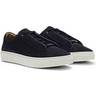 BOSS Black Herren Sneaker blau Glattleder
